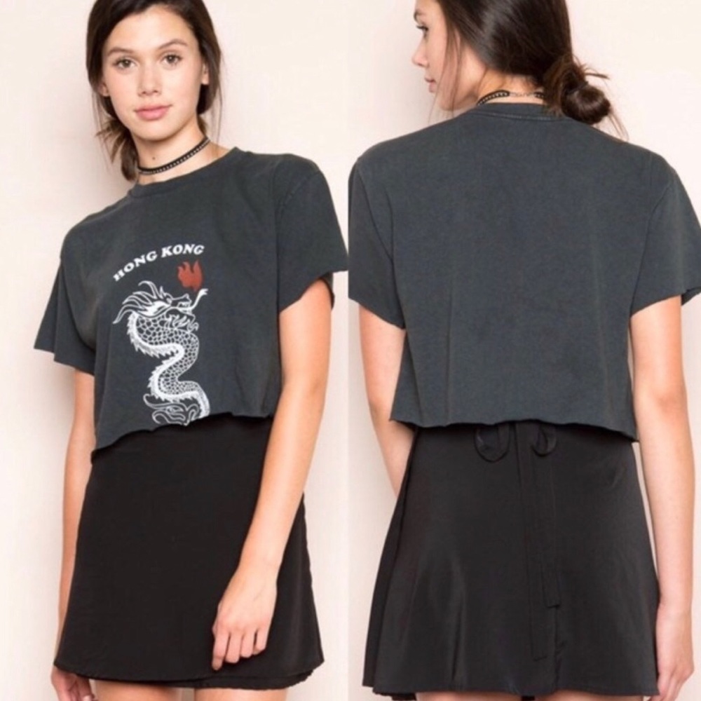 Brandy Melville Black Wrap Skirt